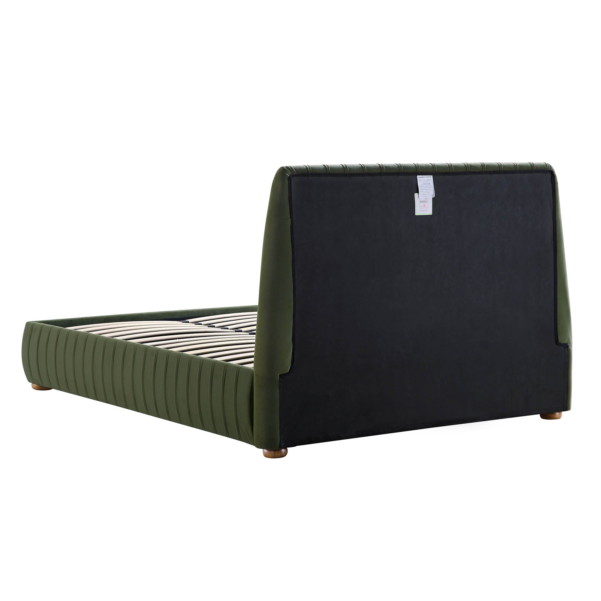 Helia Pleated Ottoman Storage Bed, Moss Green Velvet