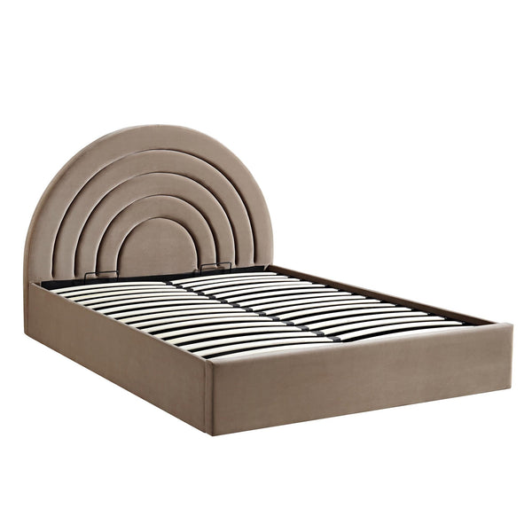 Archer Mink Velvet Ottoman Storage Bed