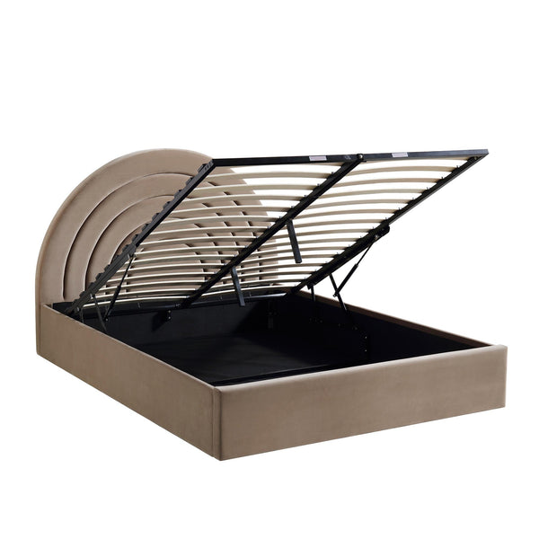 Archer Mink Velvet Ottoman Storage Bed