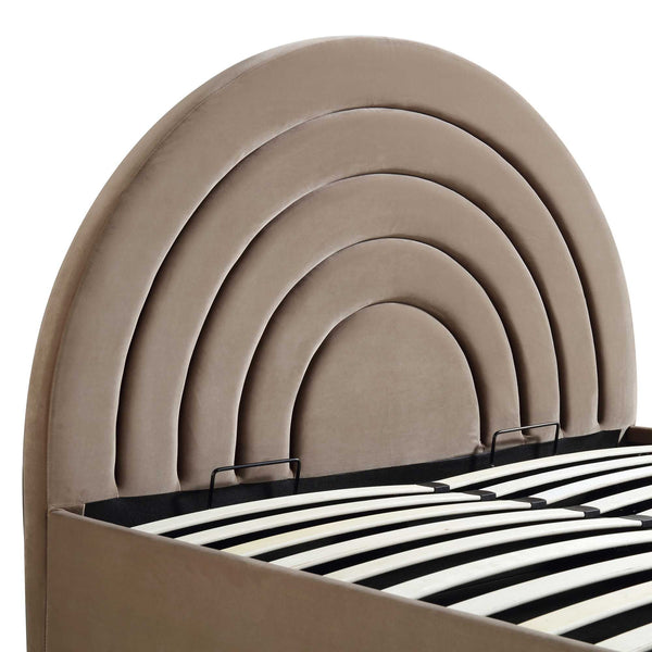 Archer Mink Velvet Ottoman Storage Bed