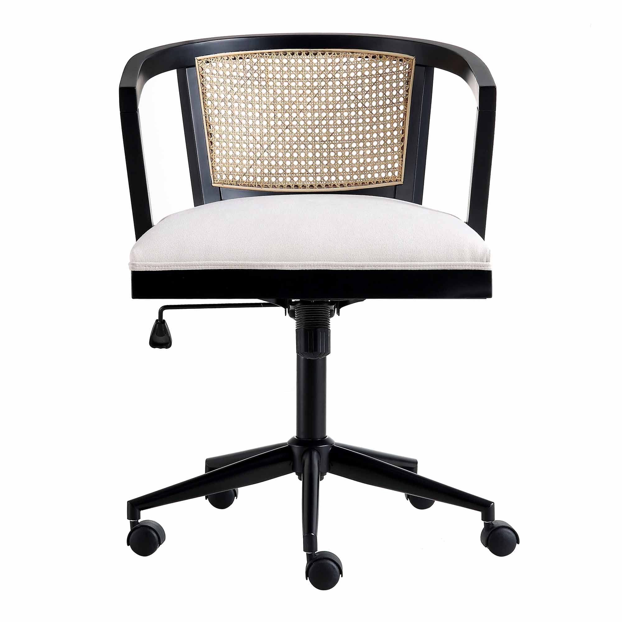 Lucia Natural Cane Swivel Desk Chair