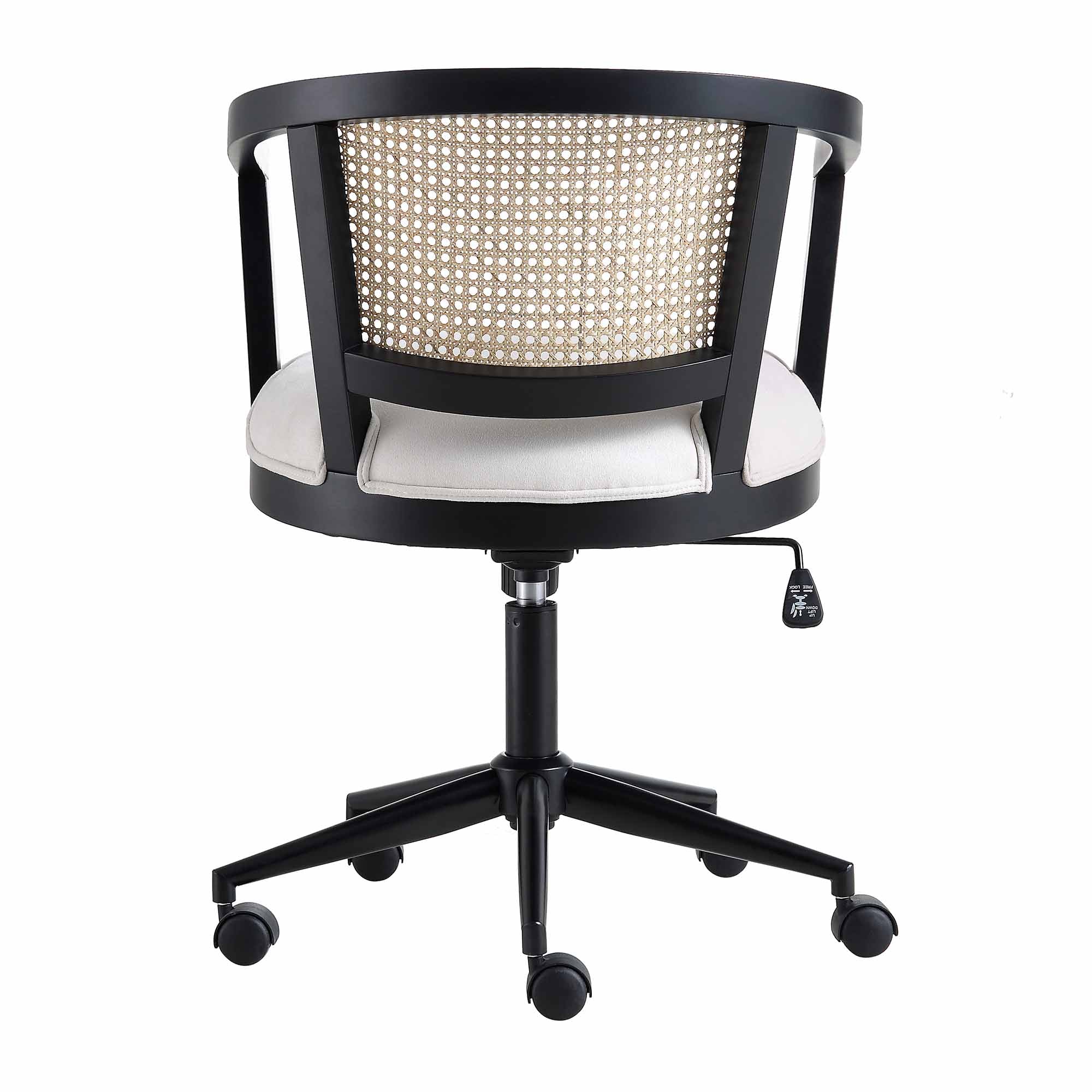 Lucia Natural Cane Swivel Desk Chair