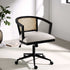 Lucia Natural Cane Swivel Desk Chair