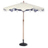 Blue Flower 2.6M Octagonal Tassel Parasol with Aluminium Tilt