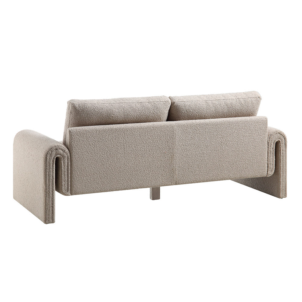 Hampstead Taupe Boucle Curved 3-Seater Sofa