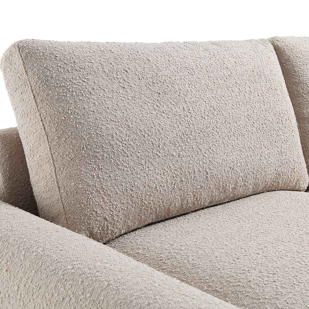 Hampstead Taupe Boucle Curved 3-Seater Sofa