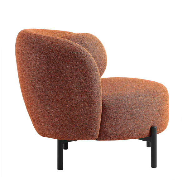 Amboise Armchair with Ball Cushion, Brick Boucle