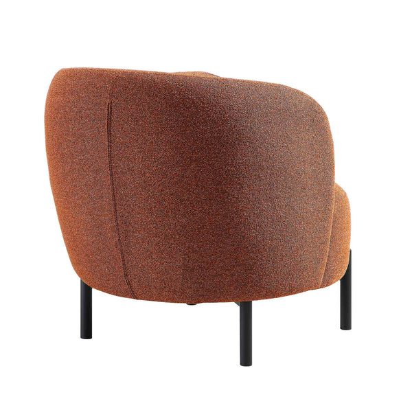 Amboise Armchair with Ball Cushion, Brick Boucle