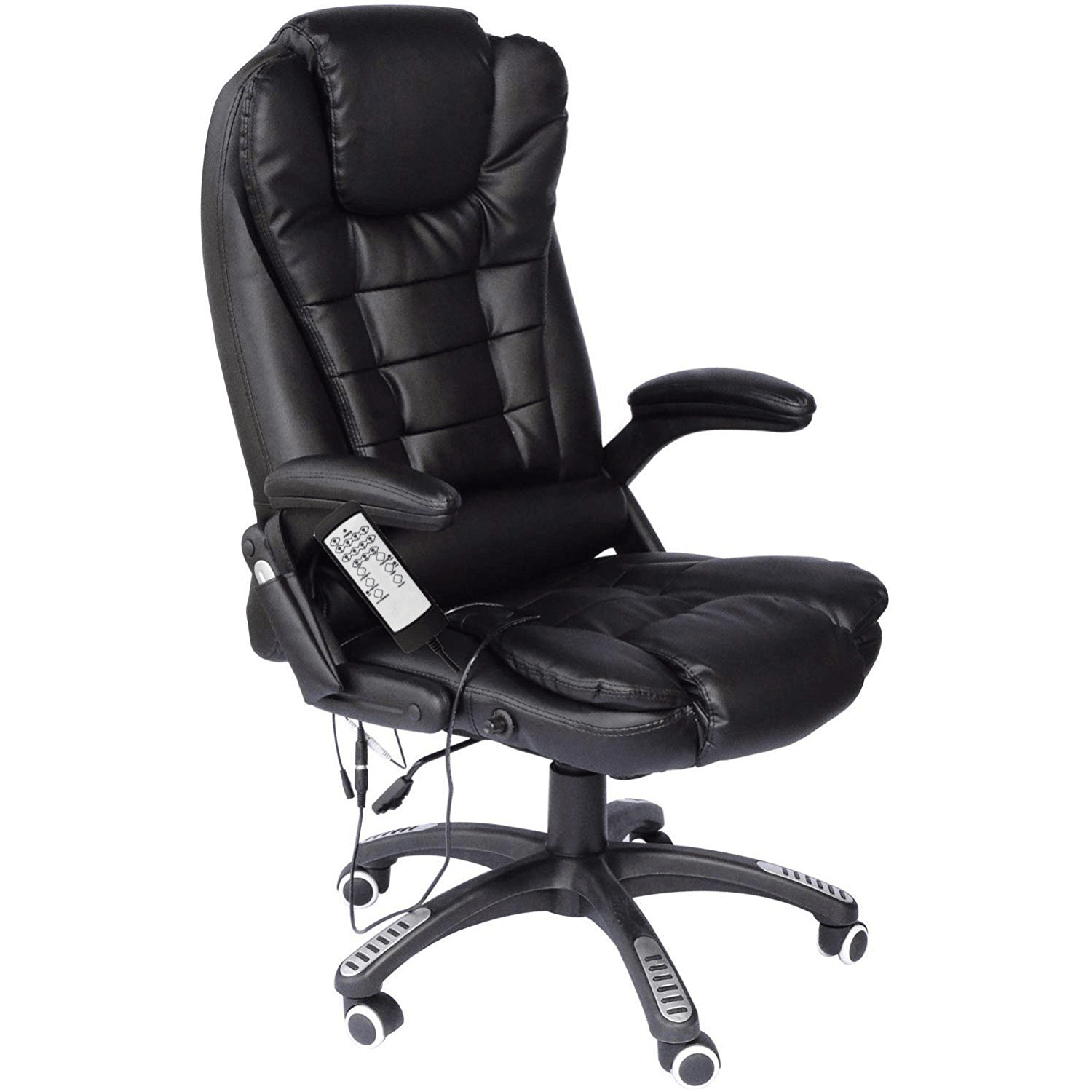 Executive Recline Padded Swivel Office Chair with Vibrating Massage Function